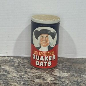 1982‎ Old Fashioned Quaker Oats Limited Edition Collectible Tin 7.5 tall Vintage